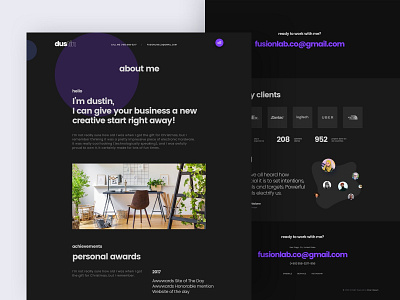About Me about about me about us brand client designer dustin fusionlab hire hire designer me personal personal profile portfolio profile ui ux website website design