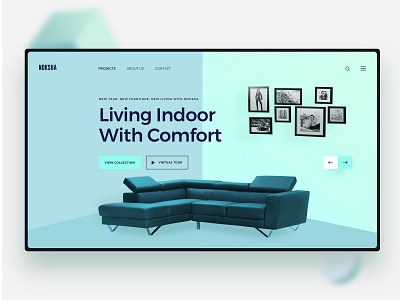 Furniture Shop color design inspiration ecommerce furniture furniture shop inspiration interior landing page minimal modern modern interior online shop product design shop simple sofa ui ux web design website