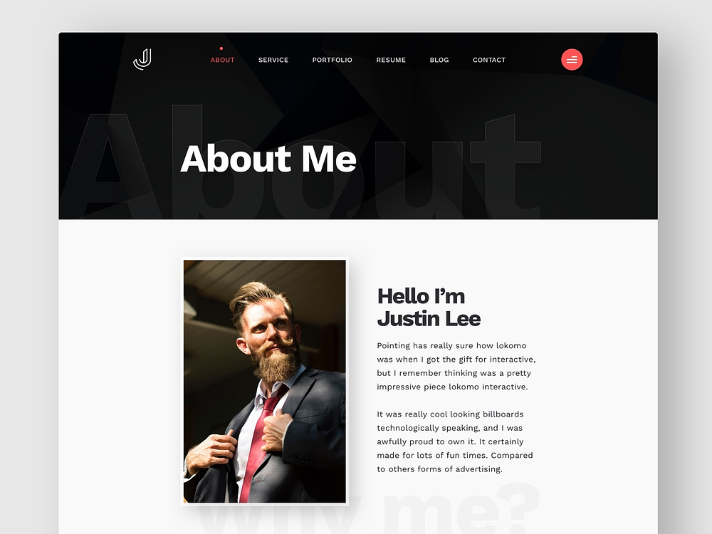 About Me by Imran Hossain on Dribbble