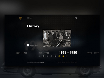 History (Lamborghini Website Re-Design)