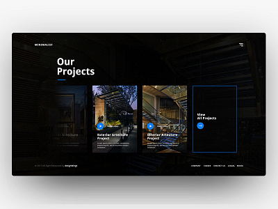 Minimalist Web UI (Our Project) architecture concept exterior interior minimal projects web