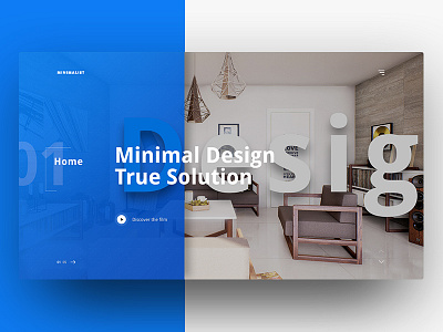 Minimalist - Home Page design home page interior minimal minimalist typography ui ux web design
