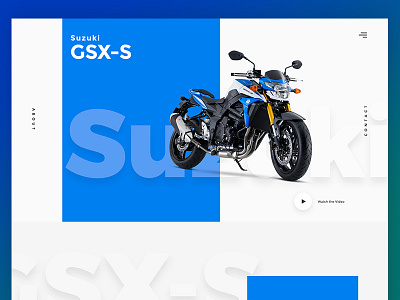 Suzuki GSX-S Landing design gsx s interface landing suzuki ui ux