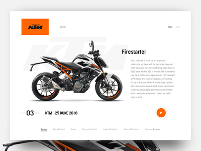 Web UI - KTM 125 Duke 2018