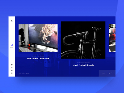 Photography Studio - Hero bicycle blue concept dark design hero inspiration interaction interface light photographer photographer website photography photography studio photography website product ui ux web web design