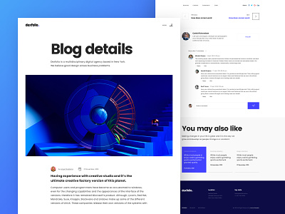 Blog Details Page blog blog design blog details blog details page blog page blog post blogger blogging content design details interface landing page minimal portfolio promote typography ui ux website