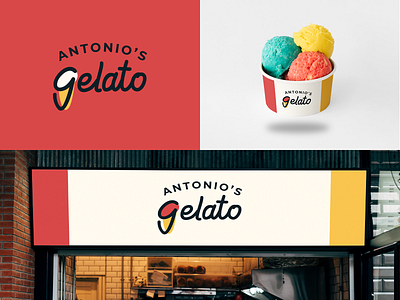 Branding for Gelato Shop brand branding design gelato gelato shop graphic design illustrator logo logo design logo for gelato shop logomark vector