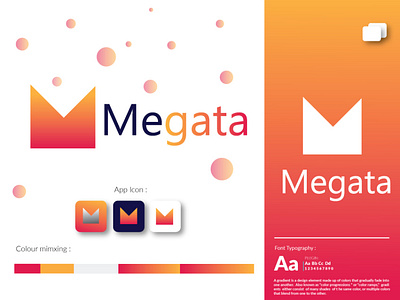 "Megata" Logo Design gradient logo gradient logo design graphic design graphicdesign logo logo design logo presentation logos modern logo modern logo design