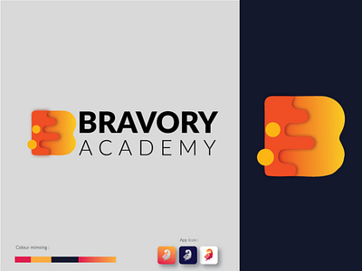 Bravory Academy modern Logo design