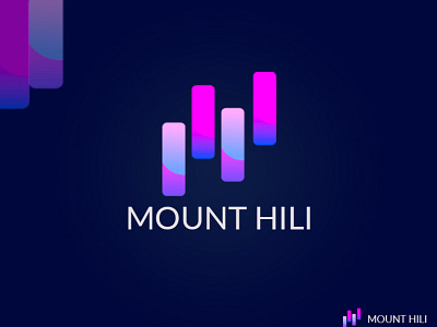 mount hili Modern logo design gradient logo gradient logo design graphic design graphicdesign logo logo design logo presentation logos modern logo modern logo design