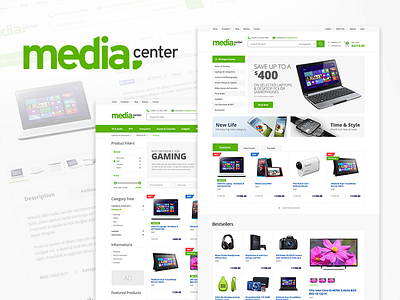 Media Center amazon like clean ecommerce electronics store retail store shop wordpress