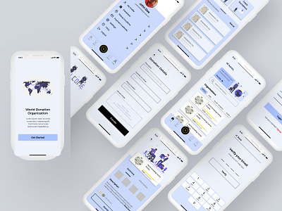 A Clothes Donating Organization app design ui ux