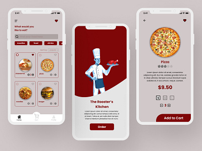 Food Ordering app app design ui