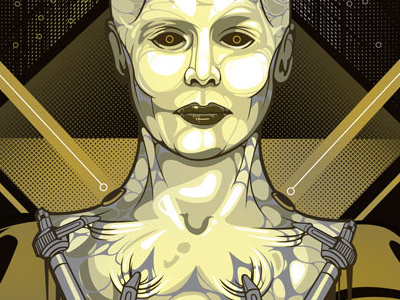 Borg Queen Resistance is Futile art deco borg geek art metropolis star trek