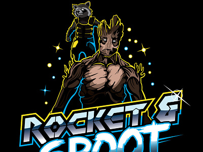 Rocket and Groot - Guardians of the Galaxy groot heroes marvel movie rocket rocket raccoon