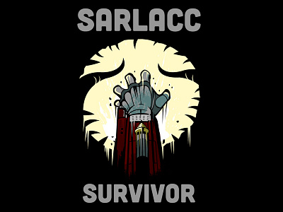 Sarlacc Survivor boba fett sarlacc starwars survivor tee shirt