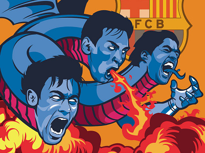 Three headed dragon of FC BARCELONA - ESPN barcelona espn fc fc barca football messi neymar soccer suarez