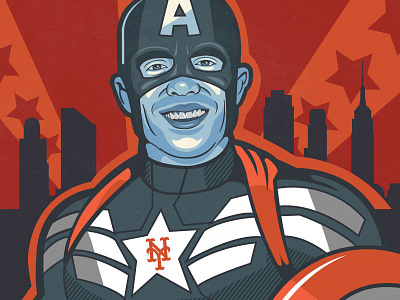 David Wright as Captain America - ESPN baseball captain america david wright espn new york mets portraits sports super heroes world series
