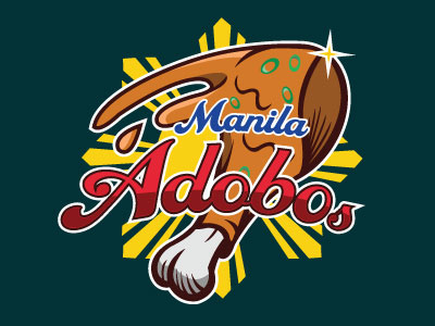 Food Sports Logo Series: Manila Adobos adobo chicken food fun logo manila sports