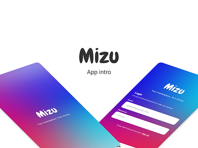 Mizu App Intro + Prototype