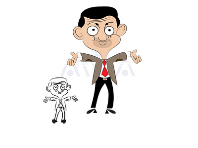 Mr.Bean cartoon digital art art arts artwork design draw drawings illustration illustrator vector