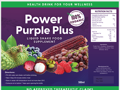 Power Purple Plus branding design graphic design