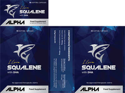 Squalene Alpha branding design graphic design