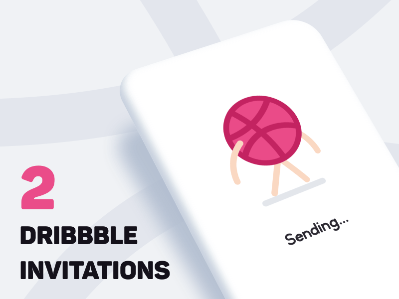 2 Invites animation ball dribbble invitation invite loading walk