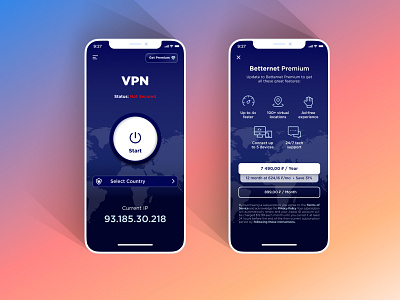 Concept for VPN App concept design map