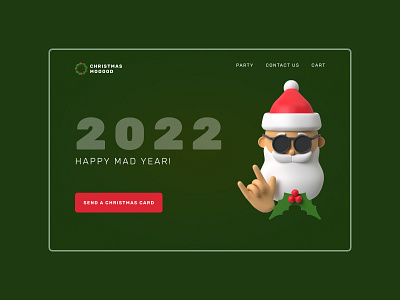 Concept Christmas Web-Site 3d design illustration logo ui ux