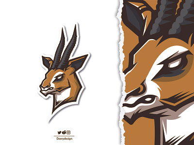 Gazelle mascot logo app branding deerydesign design gazelle graphic design illustration logo nature typography ui ux vector