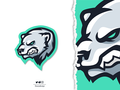 Polar bear mascot logo