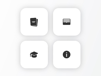 Flipping Cards - Bottom Navigation Icons app icons minimal navigation bar