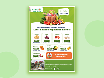 Vegetables & Fruits Poster Design design