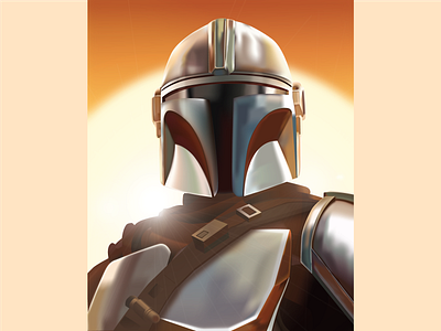 Illustration of Mandalorian character