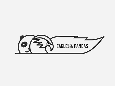 Eagles And Pandas eagle graphic graphics illustration logo logos panda primitive simple