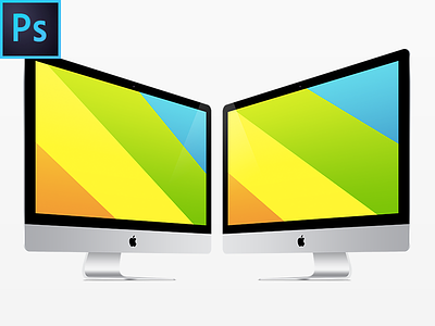 New iMac FREE PSD Vector Template