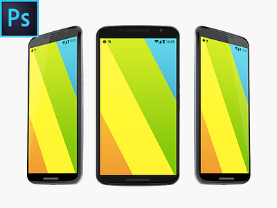 Nexus 6 Free Vector PSD MockUp 5 android device free freebie mockup motorolla nexus 6 p px psd screen template