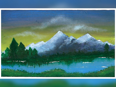Mountain mountain painting scenary