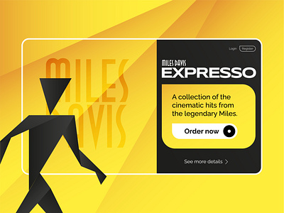 Miles Davis - Landing page broadway dailyui design jazz ui ux vector