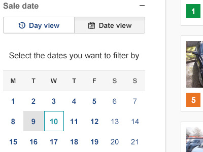Calendar, day view or date view