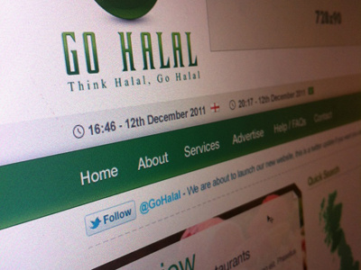 Go Halal clean green navigation ui ux