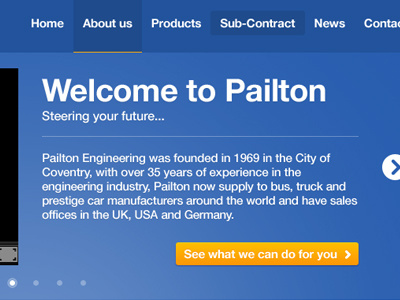 Pailton blue clean cta header ui