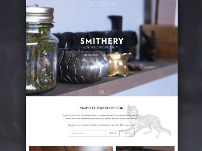 Smithery.is Alive! art brand brocure jewelry landing page photography shop website