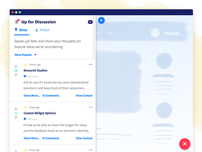 Parlor In-App Feedback Forums feedback forum ideas in app user experience user research ux widget