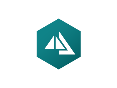 Sails geometric hexagon logo minimal