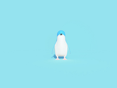 3D penguin 3d 3dart design illustration penguin