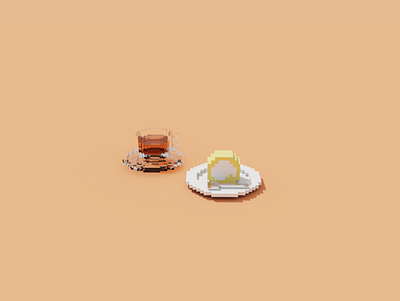 Swiss roll cake 3d 3dart cake cute design dessert food illustration lowpoly pixel voxel
