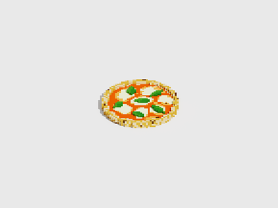 Pizza 3d 3dart cute food food illustration illustration lowpoly pizza voxel ピザ