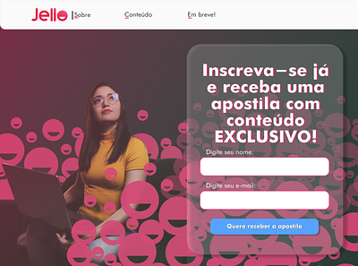 Jello - Landing Page branding edtech illustration landing page ui web design